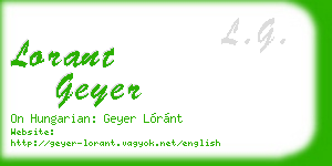 lorant geyer business card