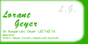 lorant geyer business card